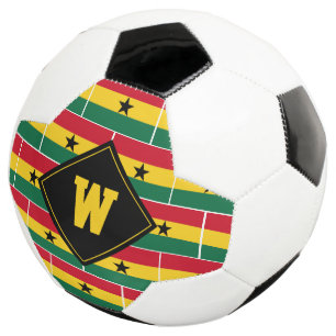 Balón De Fútbol Bandera Patriótica Monograma GHANA