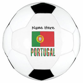Balón De Fútbol Bandera portuguesa con tu nombre Soccer