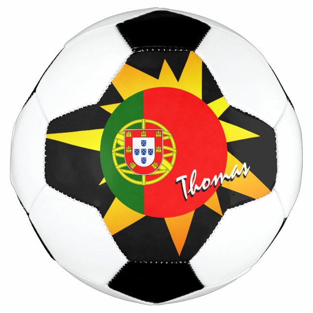 Balón De Fútbol Bandera portuguesa y futbolera / BANG (Anverso)