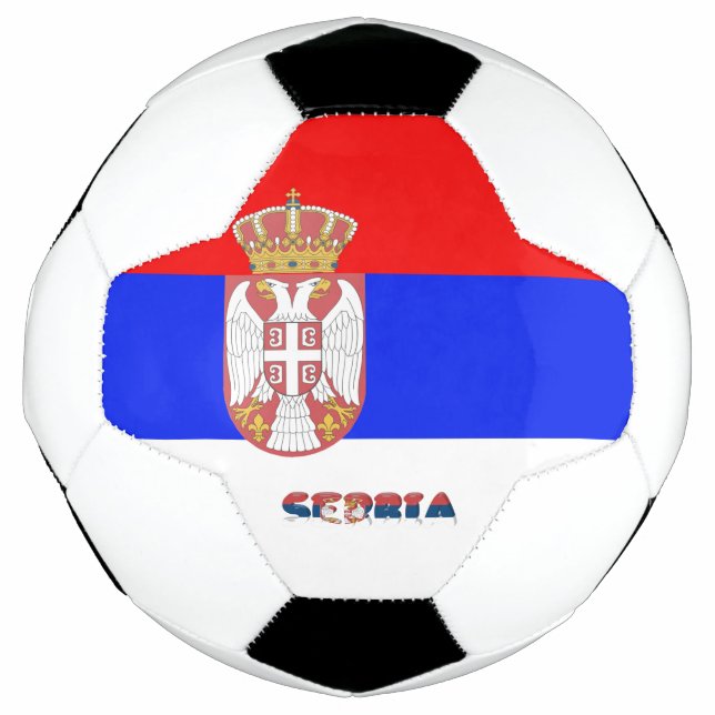 Balón De Fútbol Bandera serbia (Anverso)