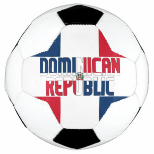 Balón De Fútbol Bandera tricolor de República Dominicana Patriótic