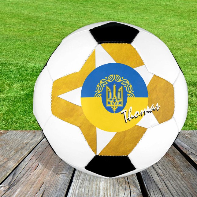 Balón De Fútbol Bandera ucraniana de fútbol y oro (Subido por el creador)