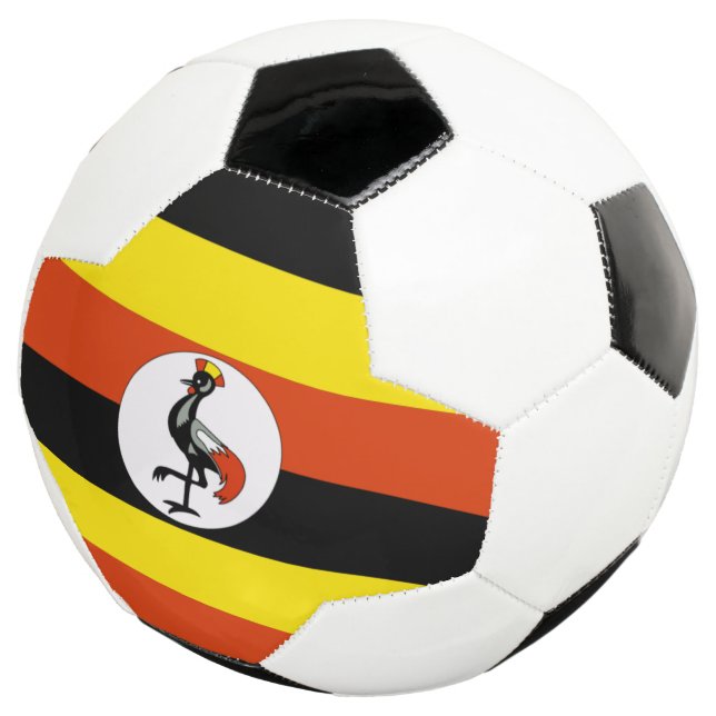 Balón De Fútbol bandera uganda (Tres cuartos)