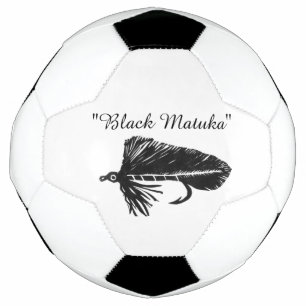 Balón De Fútbol Barrido de Matuka negro, pesca con mosca, arte de