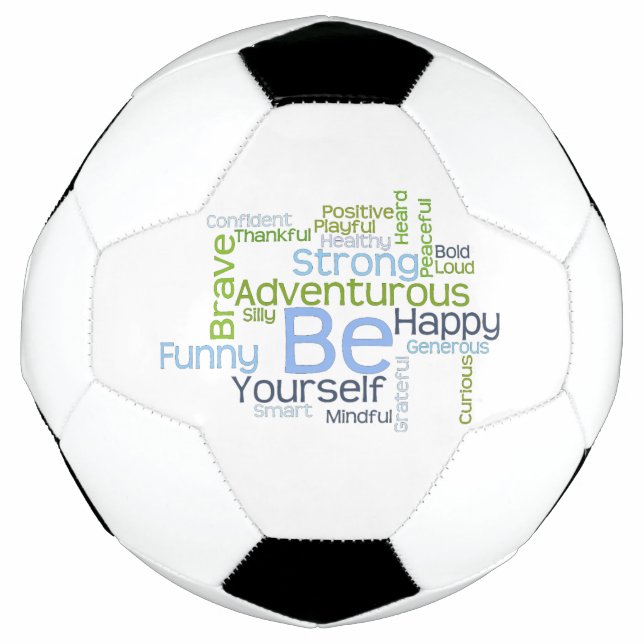 Balón De Fútbol BE Yourself Motivation Word Cloud (Anverso)