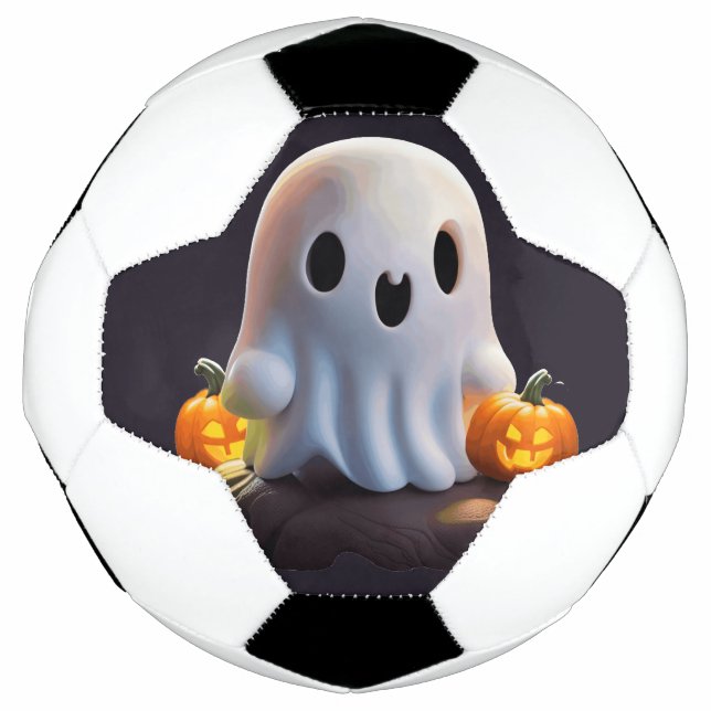 Balón De Fútbol Bebé Fantasma Típico personaje de Halloween (Anverso)