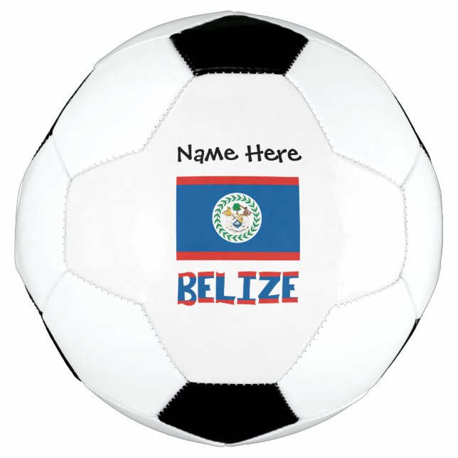 Balón De Fútbol Belice Bandera Belice personalizada (Anverso)