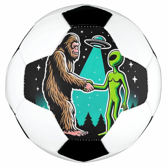 Balón De Fútbol Bigfoot Meets Alien (Anverso)
