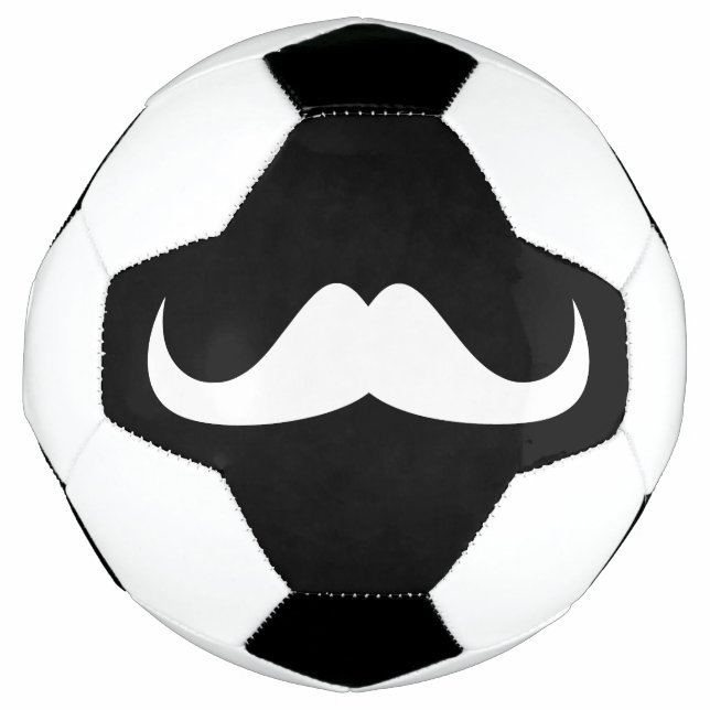 Balón De Fútbol bigote de Guay White Handlebar en negro (Anverso)
