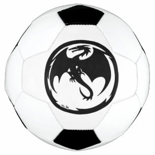 Balón de fútbol blanco del Dragón Negro