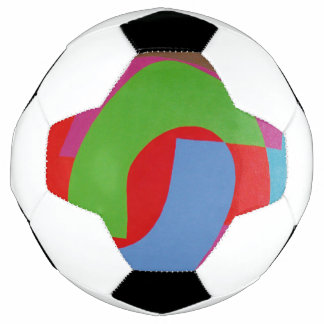 Balón De Fútbol Blue and Green Geometric Pattern Soccer Ball