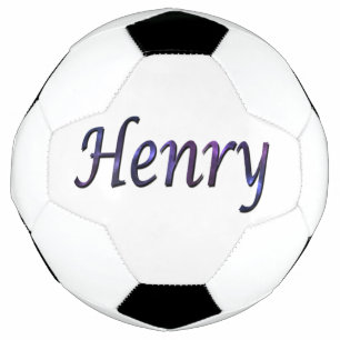 Balón De Fútbol Blue Starry Henry Name, Soccerball