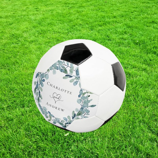 Balón De Fútbol Boda eucalipto greenery nombres de flores (Subido por el creador)