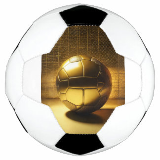 Balón De Fútbol Bola de fútbol con "Diseño dorado radiante".