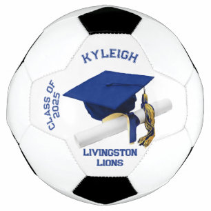 Balón De Fútbol Bola de fútbol de autografo de graduación - Azul r