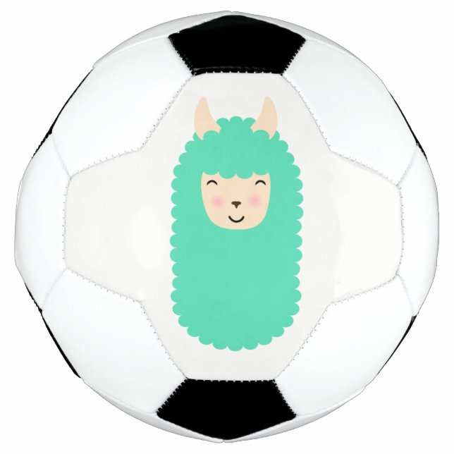 Balón De Fútbol Bola de fútbol de Emoji Feliz Llama (Anverso)