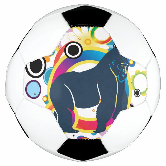 Balón De Fútbol Bola de fútbol de gorila abstracta (Anverso)