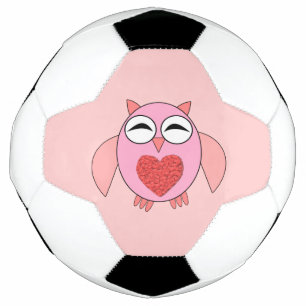 Balón De Fútbol Bola de fútbol de Lechuza de Amo Rosa