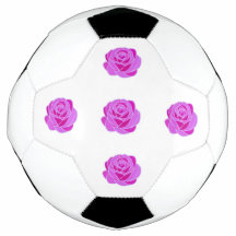 Bola de Fútbol de Vidrio Pintado con Rosa Elegante