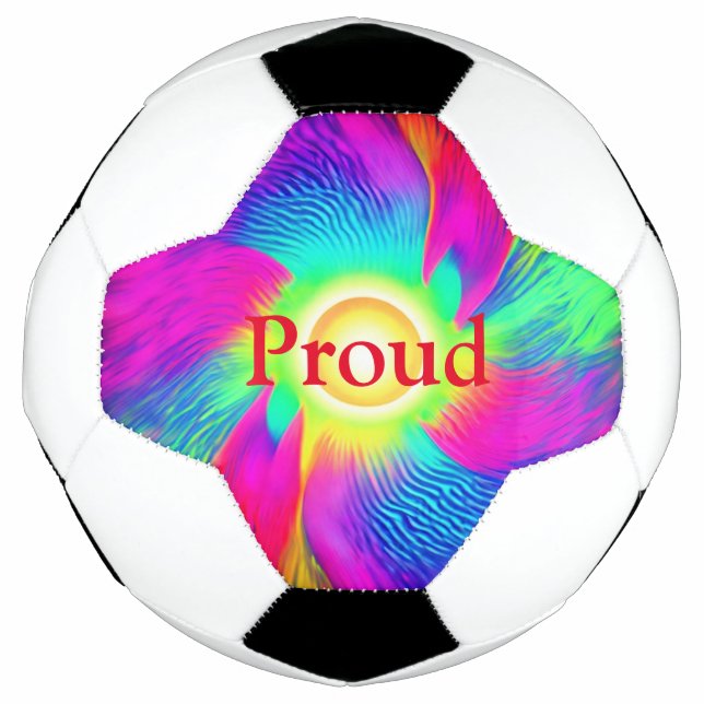 Balón De Fútbol Bola de fútbol gay "Orgullosa" arcoiris (Anverso)