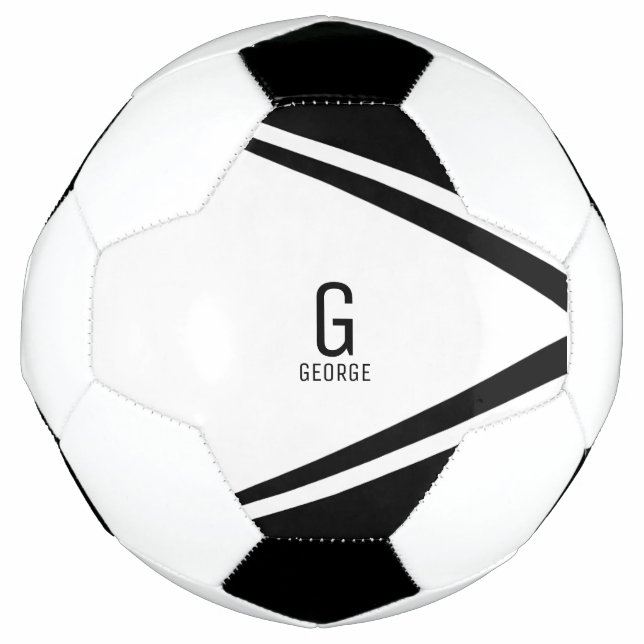 Balón De Fútbol Bola de fútbol personalizada monograma (Anverso)