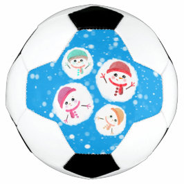 Balón De Fútbol bola de nieve y azul Snowman