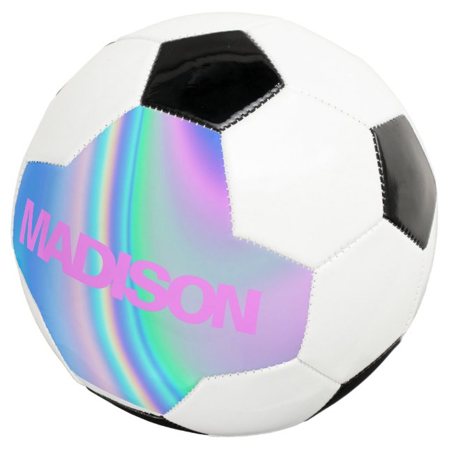 Balón De Fútbol Bolas de fútbol personalizado nombre Holographic G (Tres cuartos)