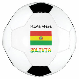 Balón De Fútbol Bolivia Bandera Boliviana Texto Personalizado
