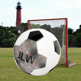 Balón De Fútbol Bolsa de Fútbol de Ladrillo Gris a cuadros