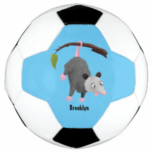 Balón De Fútbol Bonito opossum colgando de un personalizado de suc