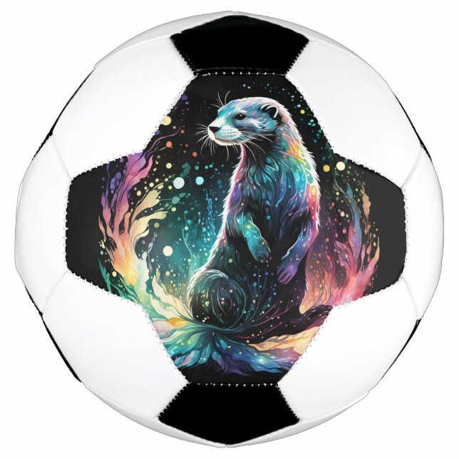 Balón De Fútbol Borde del espectro: el brillo de las nutrias (Anverso)