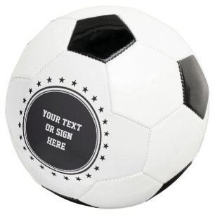 Balón De Fútbol Botón y estrellas negro + tu trasero. e ideas