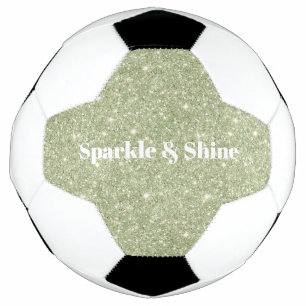 Balón De Fútbol Brillo Verde Reluciente