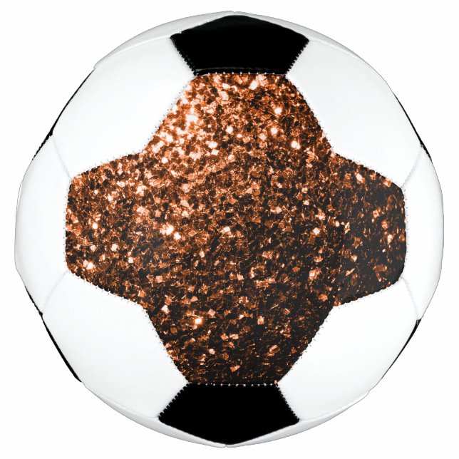 Balón De Fútbol Bronce oscuro falso brillo destellos brillo (Anverso)