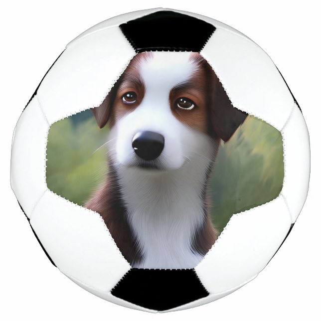 Balón De Fútbol Bruce The Border Collie Puppy, Soccerball (Anverso)
