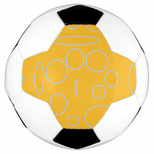 Balón De Fútbol Bucles en la bola de fútbol geométrico Naranja