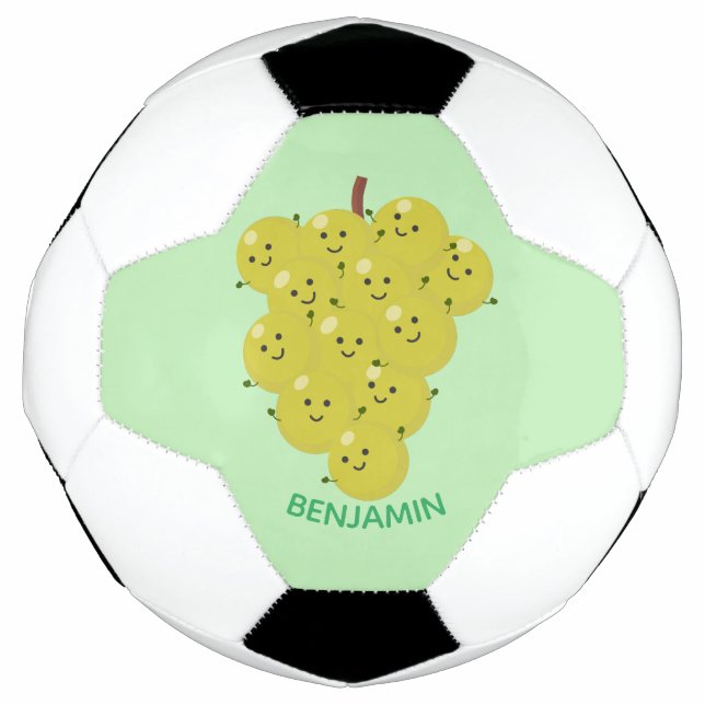 Balón De Fútbol Buen ilustracion de uvas personalizados (Anverso)