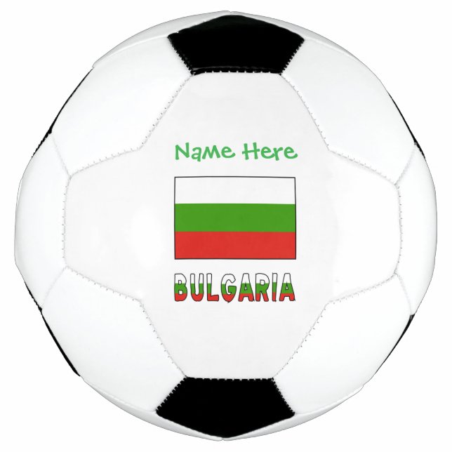 Balón De Fútbol Bulgaria Bulgarian Flag Green Personalized Name (Anverso)