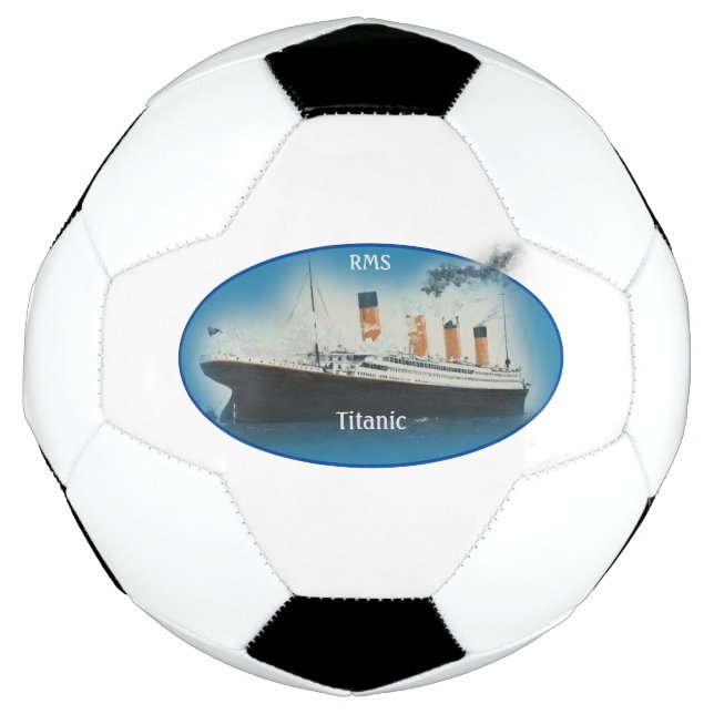 Balón De Fútbol Buque Titanic Maritime White Star (Anverso)