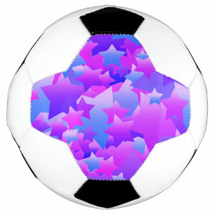 Balón De Fútbol Burbble Stars Purple