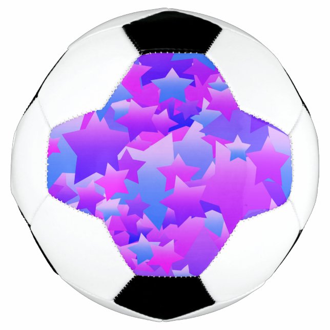 Balón De Fútbol Burbble Stars Purple (Anverso)