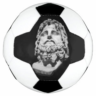Balón De Fútbol Busto de mármol grecorromano clásico en blanco y n