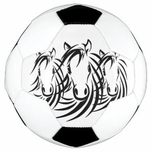 Balón De Fútbol Cabezas de caballo negro