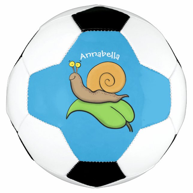 Balón De Fútbol Caca, caracol feliz en un ilustracion personalizad (Anverso)