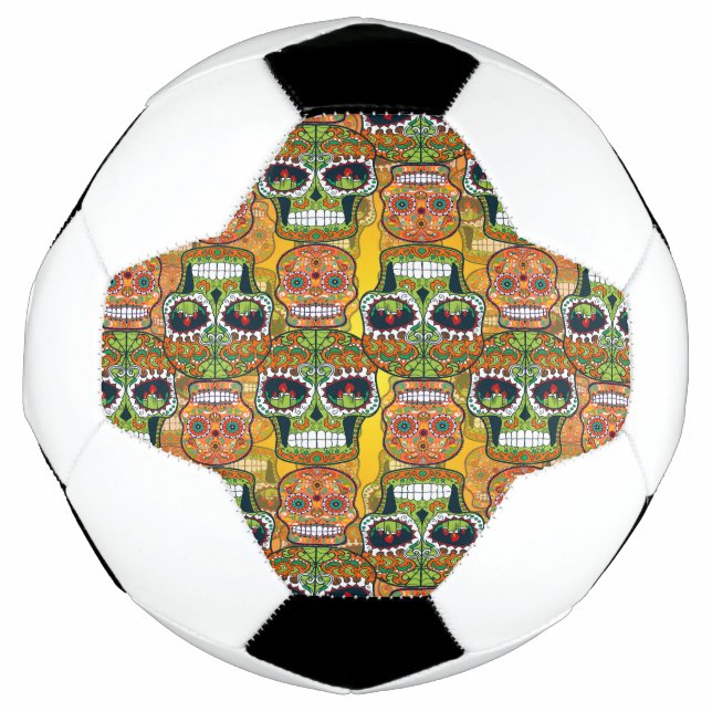 Balón De Fútbol Calaveras de azúcar (Anverso)