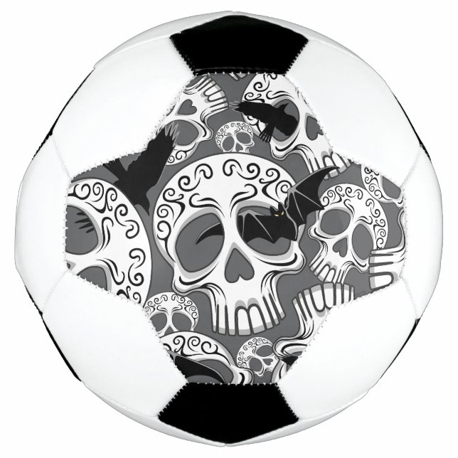 Balón De Fútbol Calaveras decorativas de Halloween (Anverso)