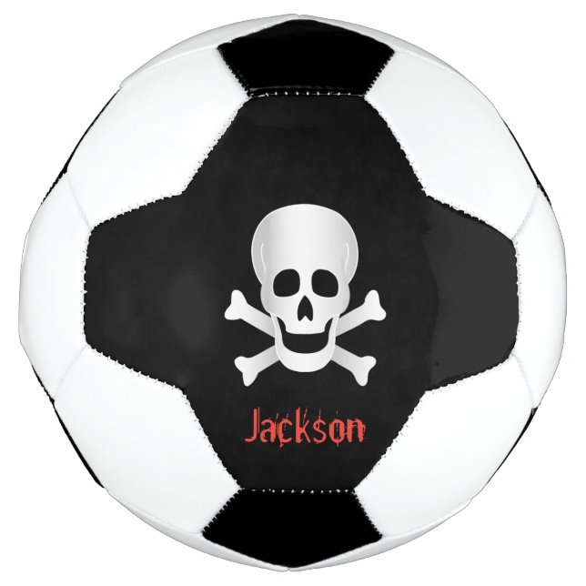 Balón De Fútbol Calaveras Y Huesos (Anverso)