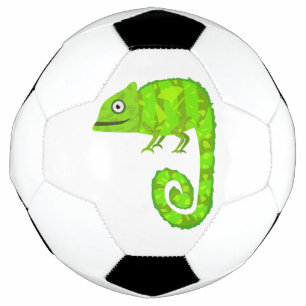 Balón De Fútbol Camaleón verde lindo