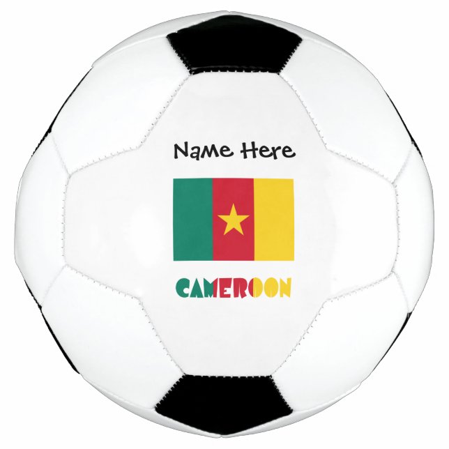 Balón De Fútbol Camerún y la bandera camerunesa personalizada (Anverso)