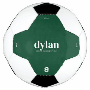 Balón De Fútbol Camiseta número nombre personalizado verde moderno